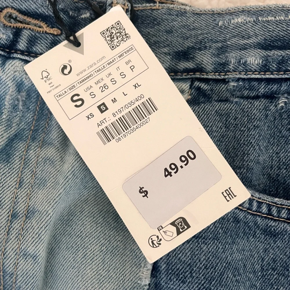 Zara Denim Maxi Skirt Size Small NWT - Picture 5 of 6